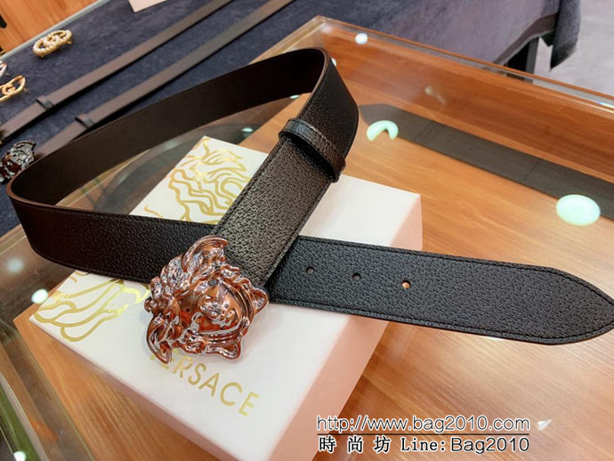 VERSACE範思哲 外貿原單貨 原廠豬皮紋頭層牛皮 男士皮帶 高端人士首選  xfp1325